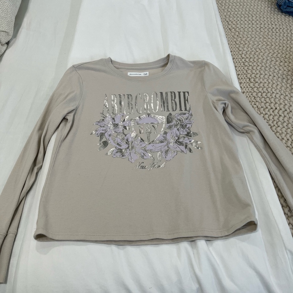 Abercrombie Kids Beige Long Sleeve Tee